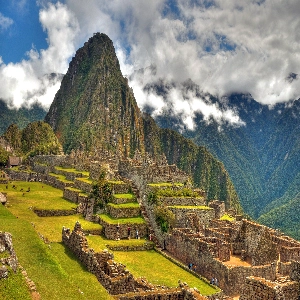 Machu Picchu, ancient Incan citadel in the Andes mountains