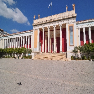 National Archaeological Museum in Athens, Greece - the largest archaeological museum in Greece, exhibiting collections of ancient Greek art and artifacts, including pottery, sculptures, and jewelry.