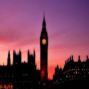 Big Ben clock tower in London with its iconic architecture and famous timepiece