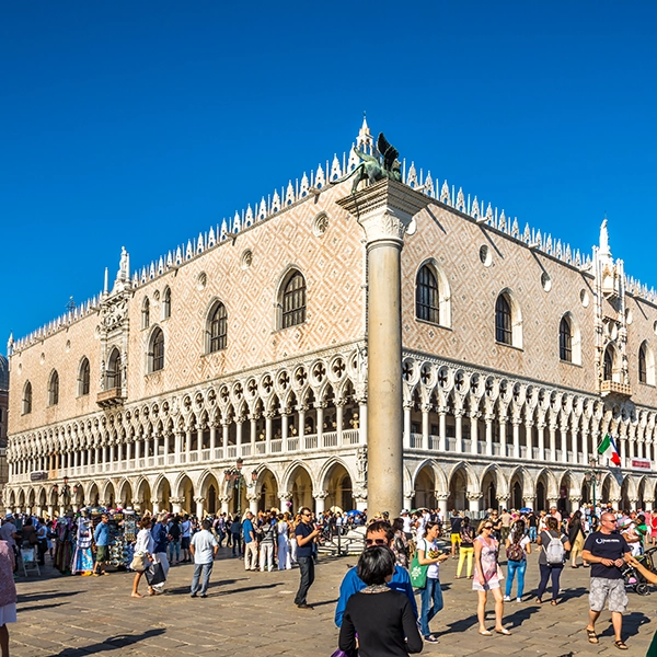 Scenic view of the stunning Doge's Palace in Venice, Italy